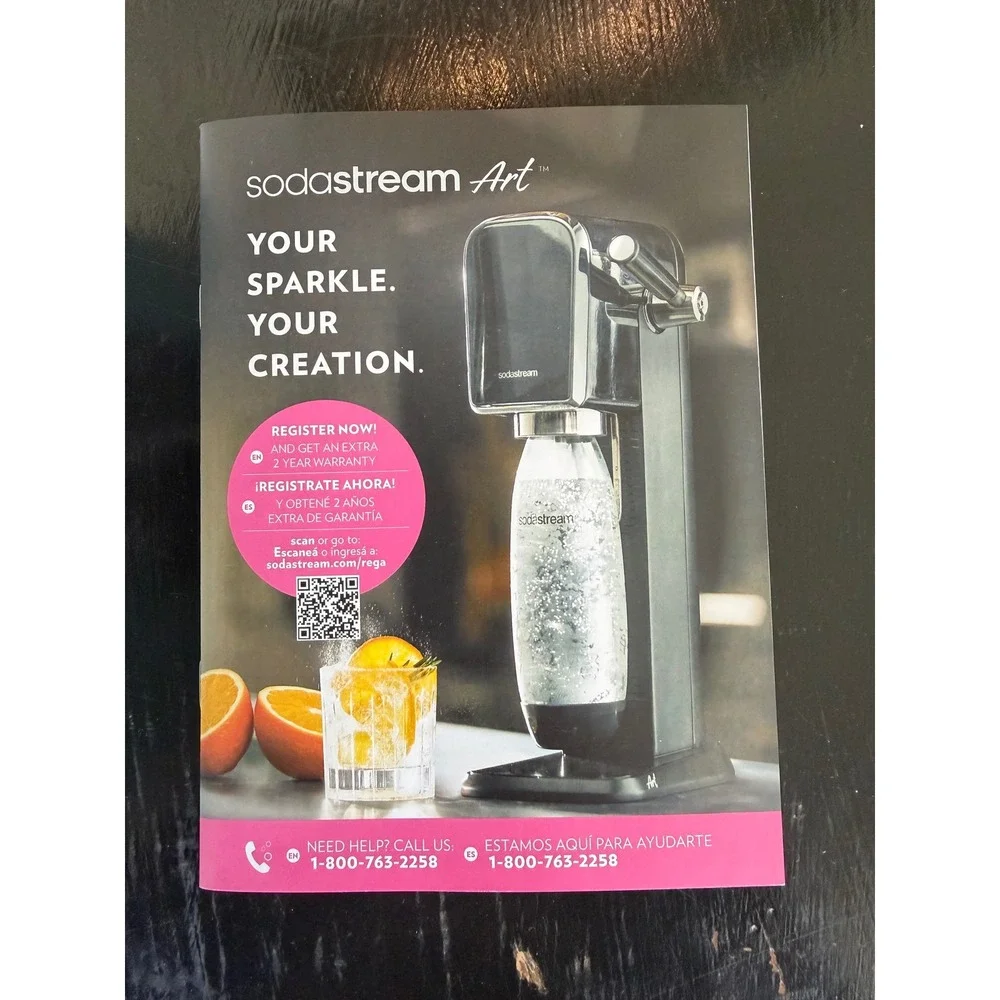 SodaStream Art Sparkling Water Maker Black Chrome Bundle with Pepsi & Bubly Mix